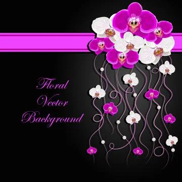 Floral vector background Stock Illustration