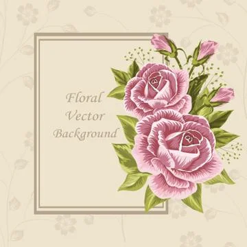 Floral vector background Stock Illustration