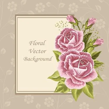 Floral vector background. Stock Illustration
