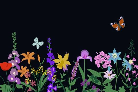 Floral vector background Illustrazione stock