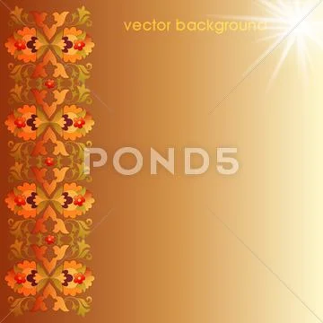 Floral vector background one Ilustração Stock
