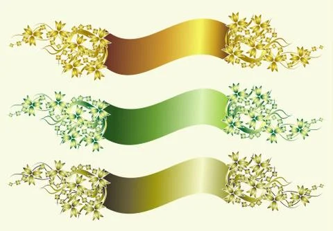 Floral vector banners 스톡 일러스트