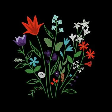 Floral vector bunch Stock Illustration