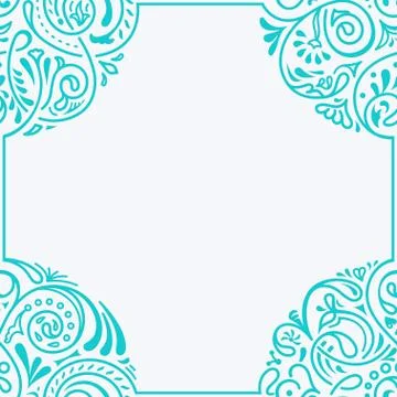 Floral vector calligraphic frame. Design for wedding and greeting cards Stock Illustration