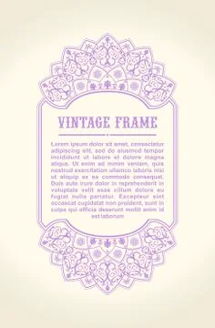 Floral vector calligraphic frame. Design for wedding and greeting cards Illustrazione stock