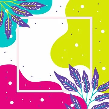 Floral vector design with copy space Stock Illustration