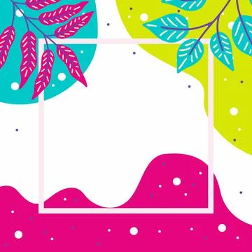 Floral vector design with copy space Stock Illustration