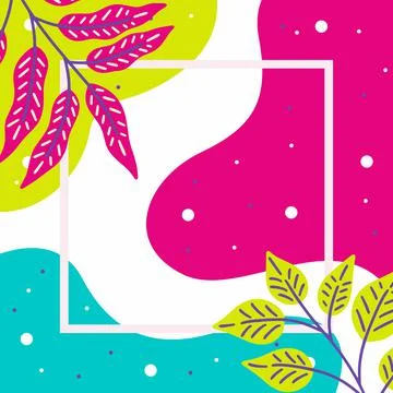 Floral vector design with copy space Stock Illustration