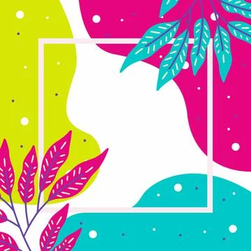 Floral vector design with copy space Stock Illustration