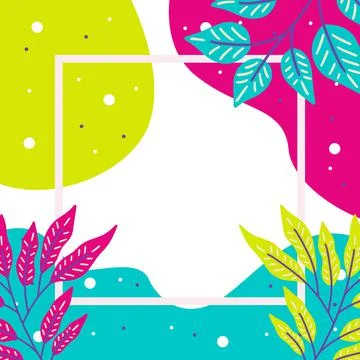 Floral vector design with copy space Stock Illustration