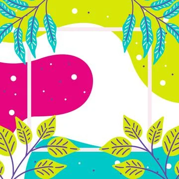 Floral vector design with copy space Stock Illustration