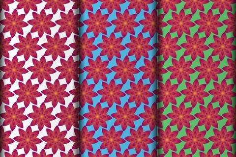 Floral vector eps flower style pattern design template. Stock Illustration