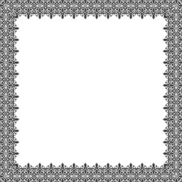 Floral Vector Fine Frame Stock Illustration