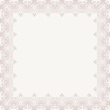 Floral Vector Fine Frame Illustrazione stock