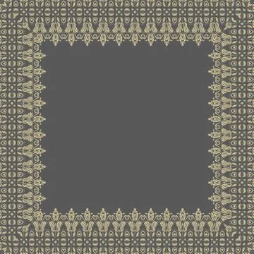 Floral Vector Fine Frame Stock Illustration