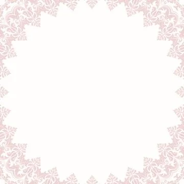 Floral Vector Fine Frame Illustrazione stock