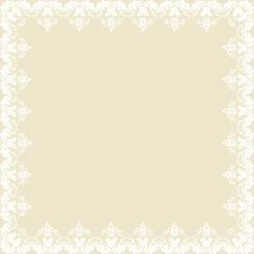 Floral Vector Fine Frame 스톡 일러스트
