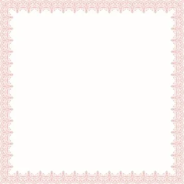 Floral Vector Fine Frame Stock Illustration