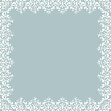 Floral Vector Fine Frame Stock Illustration