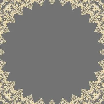 Floral Vector Fine Frame 스톡 일러스트