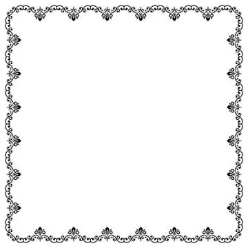 Floral Vector Fine Frame Stock Illustration