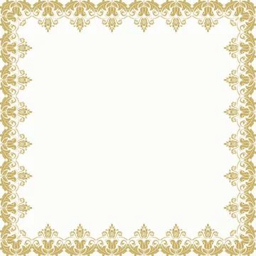 Floral Vector Fine Frame Illustrazione stock