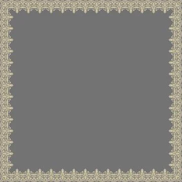 Floral Vector Fine Frame Illustrazione stock