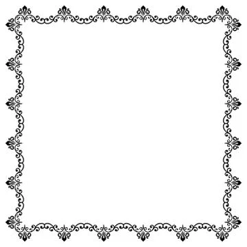 Floral Vector Fine Frame Illustrazione stock