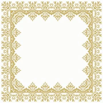 Floral Vector Fine Frame Stock Illustration