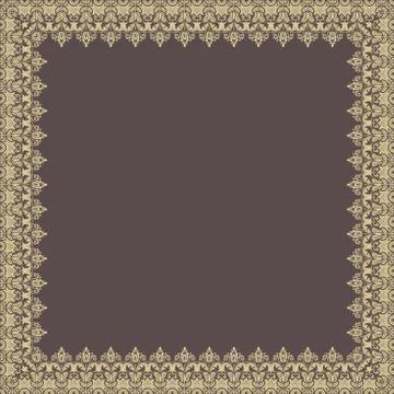 Floral Vector Fine Frame Stock Illustration