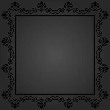 Floral Vector Fine Frame Stock Illustration