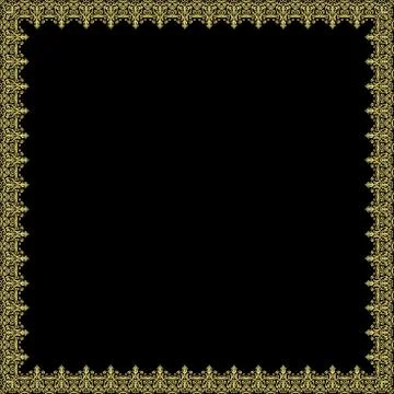 Floral Vector Fine Frame Stock Illustration