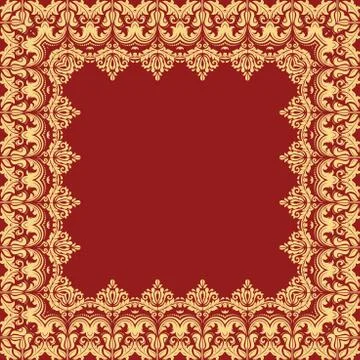 Floral Vector Fine Frame 스톡 일러스트
