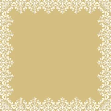 Floral Vector Fine Frame Stock Illustration