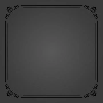 Floral Vector Fine Frame Stock Illustration