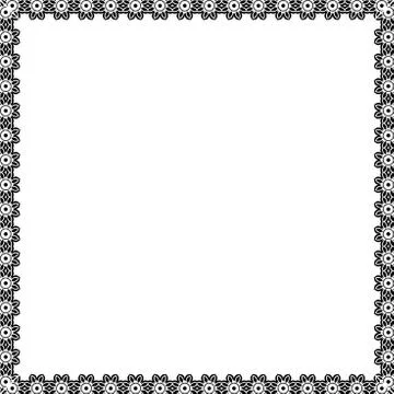Floral Vector Fine Frame Stock Illustration
