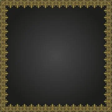 Floral Vector Fine Frame Stock Illustration
