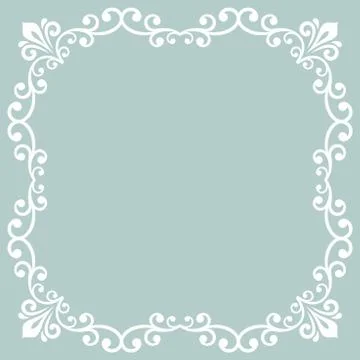 Floral Vector Fine Frame Stock Illustration