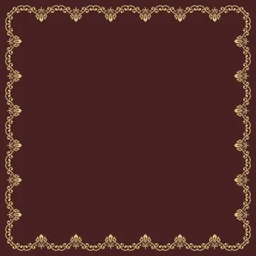 Floral Vector Fine Frame Stock Illustration