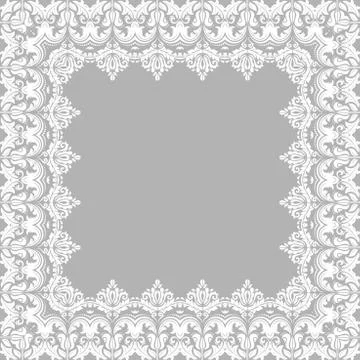 Floral Vector Fine Frame Illustrazione stock