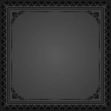 Floral Vector Fine Frame 스톡 일러스트