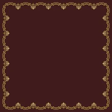 Floral Vector Fine Frame Stock Illustration