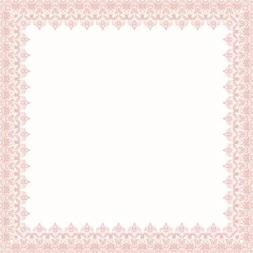 Floral Vector Fine Frame Stock Illustration