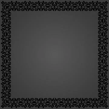 Floral Vector Fine Frame Stock Illustration