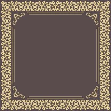 Floral Vector Fine Frame Stock Illustration