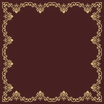 Floral Vector Fine Frame Stock Illustration