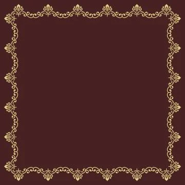 Floral Vector Fine Frame Stock Illustration
