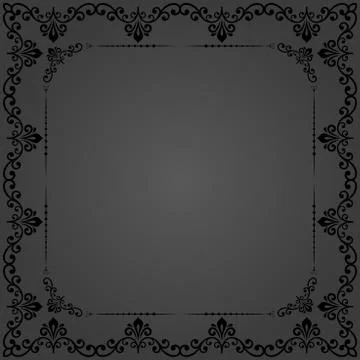 Floral Vector Fine Frame 스톡 일러스트