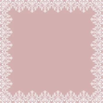 Floral Vector Fine Frame Stock Illustration