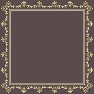 Floral Vector Fine Frame 스톡 일러스트
